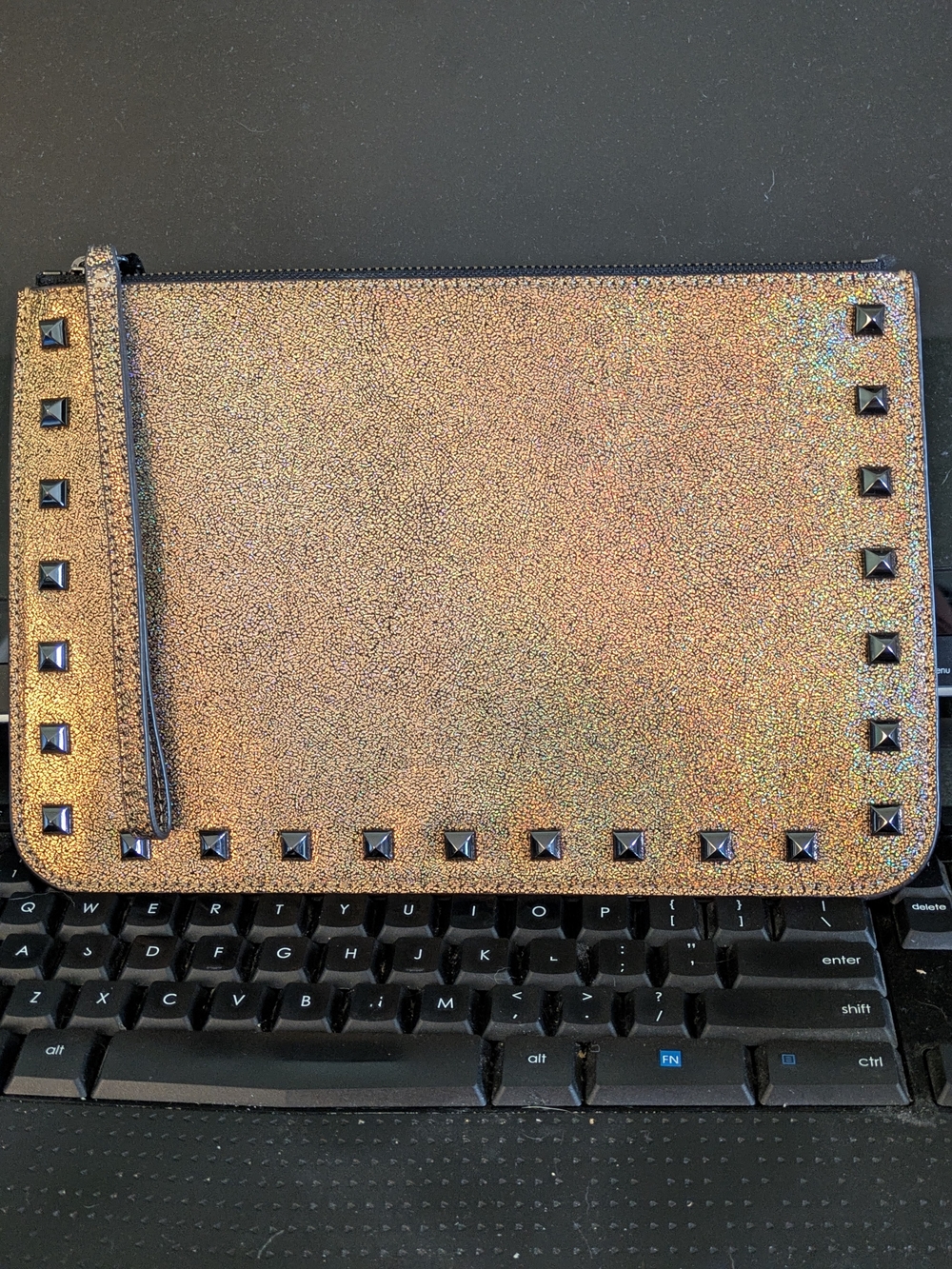 Rebecca Minkoff Glitter Kerry Pouch - metallic gold